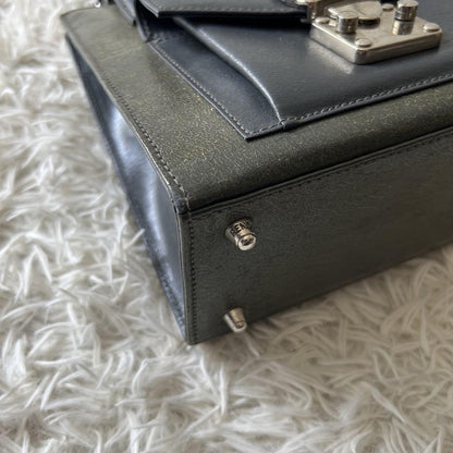FENDI Hand Shoulder Bag Tote Purse 2way Khaki Gray Authentic