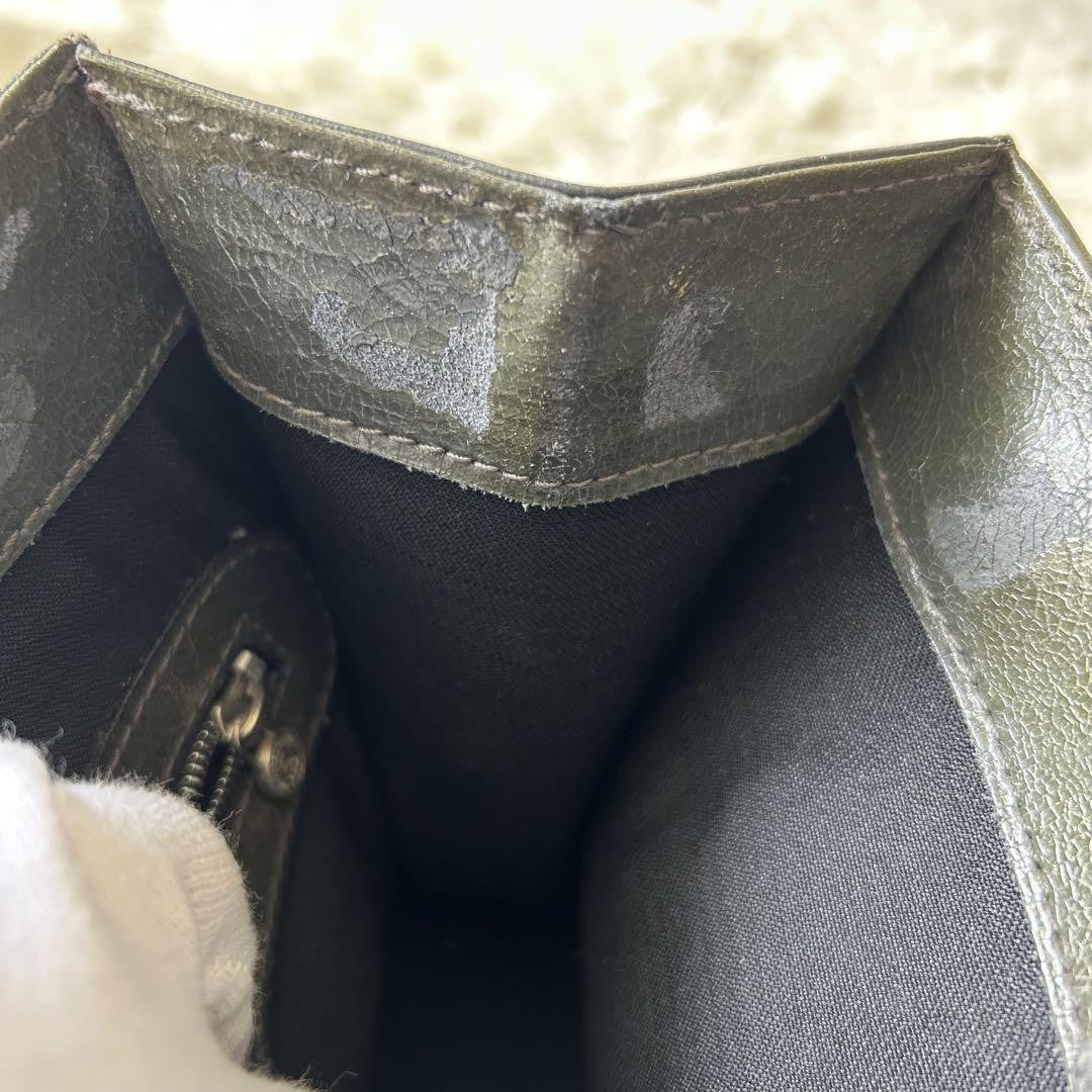 FENDI Hand Shoulder Bag Tote Purse 2way Khaki Gray Authentic