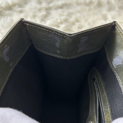 FENDI Hand Shoulder Bag Tote Purse 2way Khaki Gray Authentic