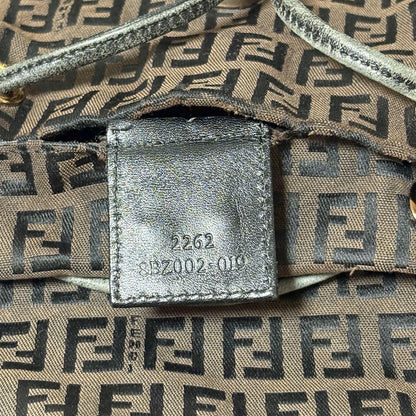FENDI Backpack FF Zucca Canvas Brown Black Authentic