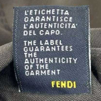 FENDI Shoulder Bag Purse FF Zucca Canvas Nylon Leather Brown Authentic