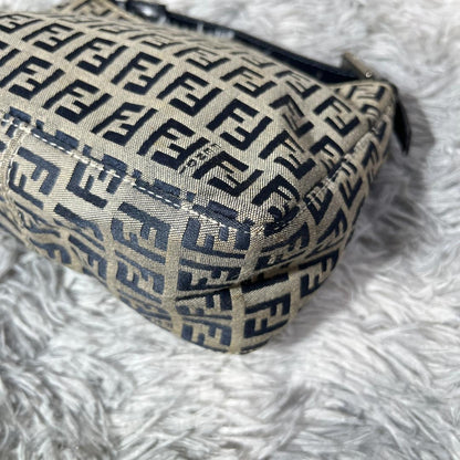 FENDI Hand Bag Tote Purse FF Zucca Authentic
