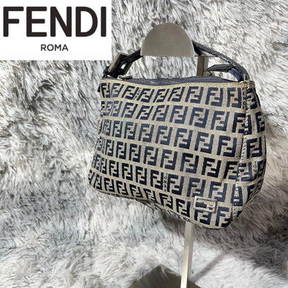 FENDI Hand Bag Tote Purse FF Zucca Authentic