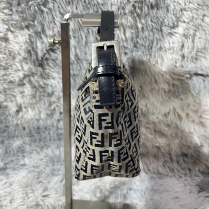 FENDI Hand Bag Tote Purse FF Zucca Authentic