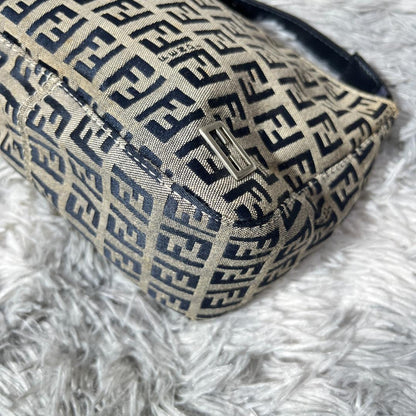 FENDI Hand Bag Tote Purse FF Zucca Authentic