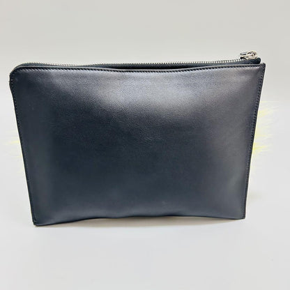 FENDI Clutch Bag Second Bag Monster Leather Black Authentic