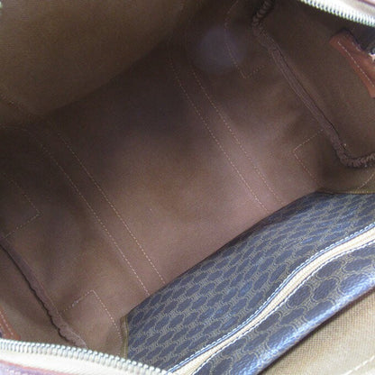 CELINE Mini Boston Bag Hand Bag Tote Purse Macadam Brown Authentic