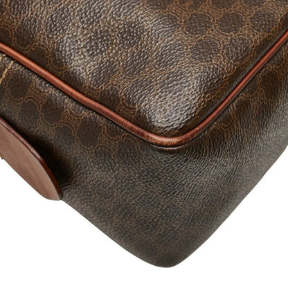 CELINE Hand Bag Tote Purse Macadam PVC Leather Brown Authentic