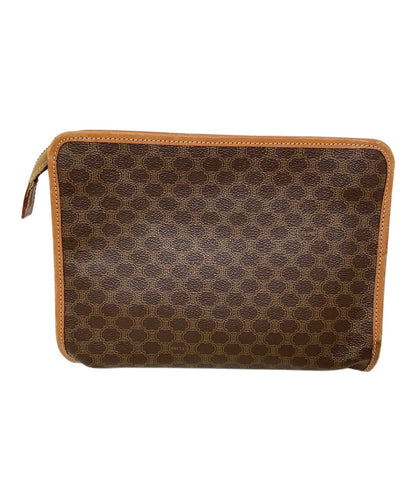 CELINE Clutch Bag Second Bag Macadam Brown Authentic