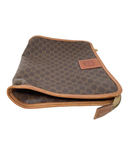 CELINE Clutch Bag Second Bag Macadam Brown Authentic