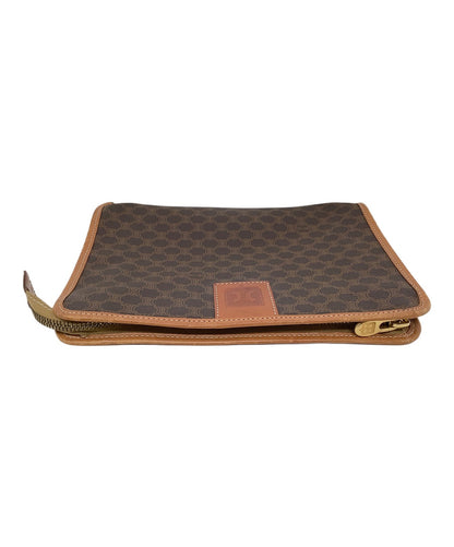 CELINE Clutch Bag Second Bag Macadam Brown Authentic