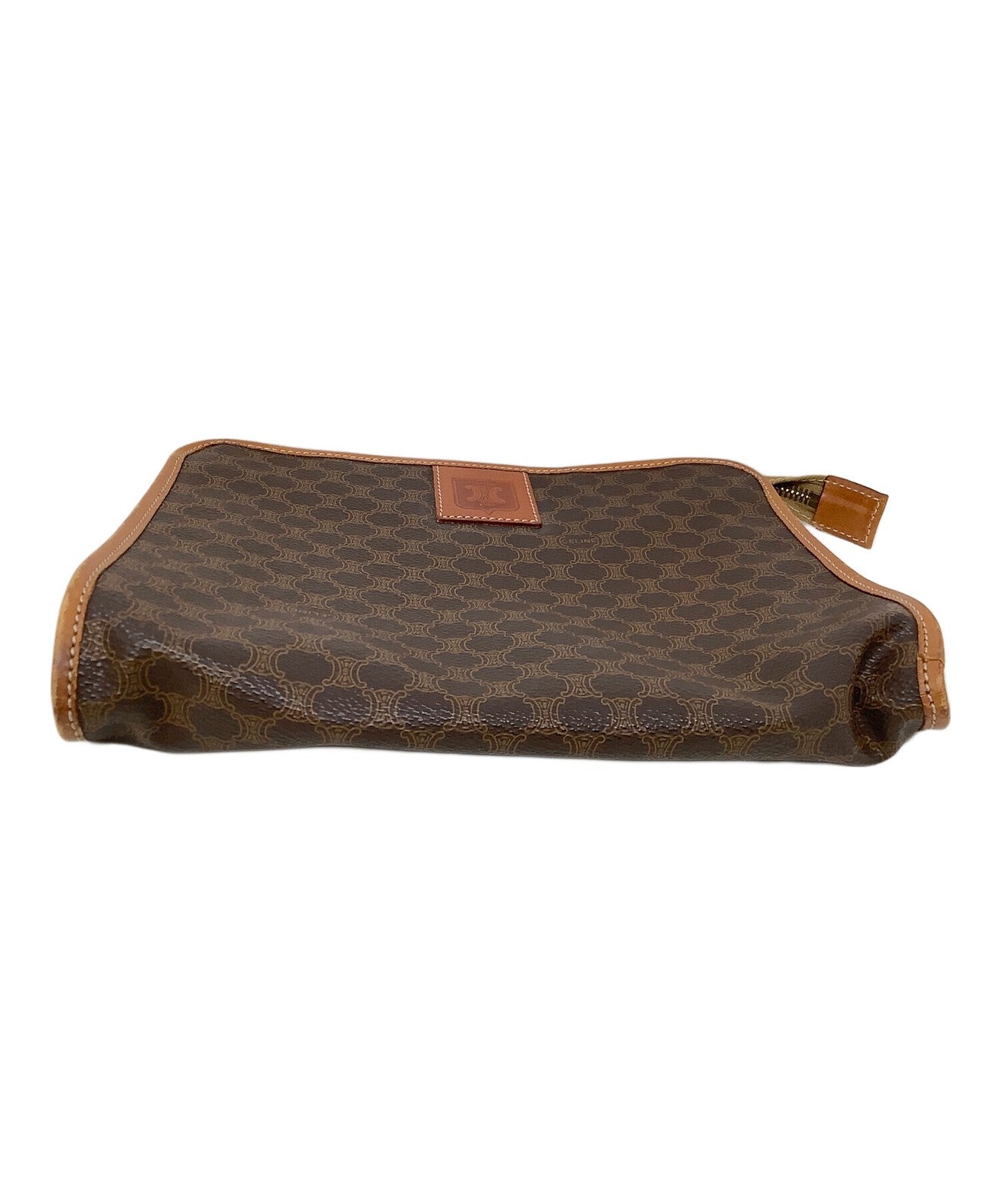 CELINE Clutch Bag Second Bag Macadam Brown Authentic