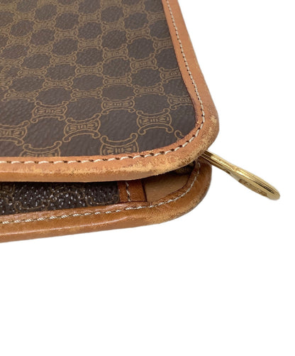 CELINE Clutch Bag Second Bag Macadam Brown Authentic