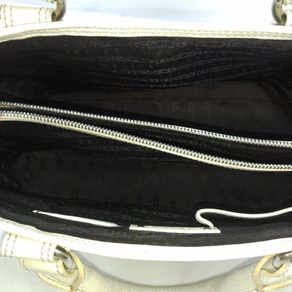 CELINE Hand Bag Tote Purse Boogie Macadam Leather Denim Navy White Authentic
