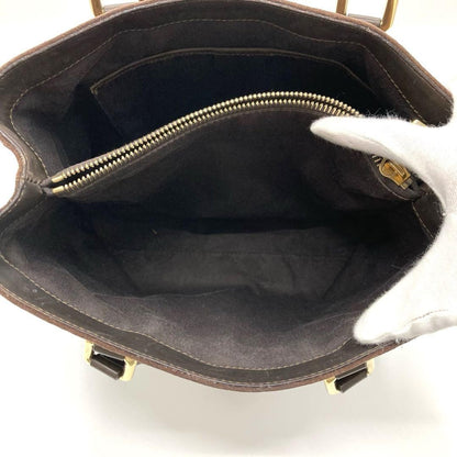 CELINE Hand Bag Tote Purse C Macadam Suede Leather Brown Authentic