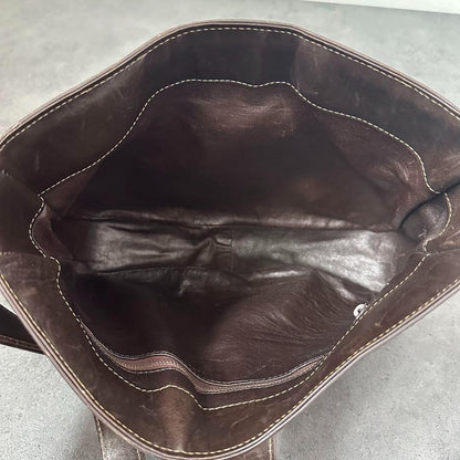 CELINE Shoulder Bag Purse C Macadam Canvas Authentic