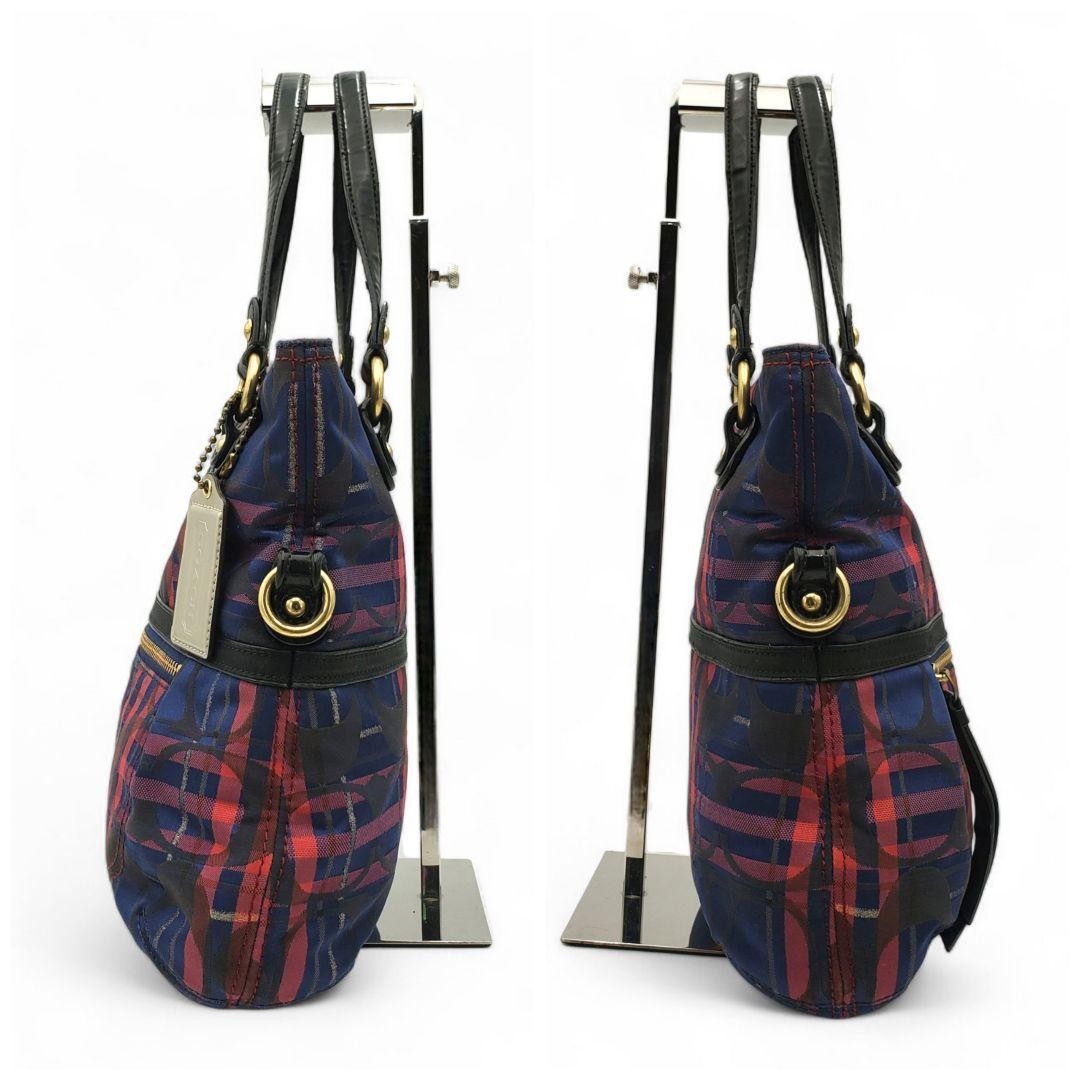 COACH Hand Shoulder Bag Tote Purse 2way Signature 21139 Authentic