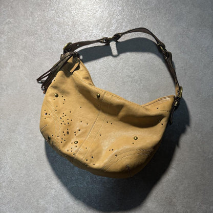 COACH Shoulder Bag Purse Old Leather Authentic