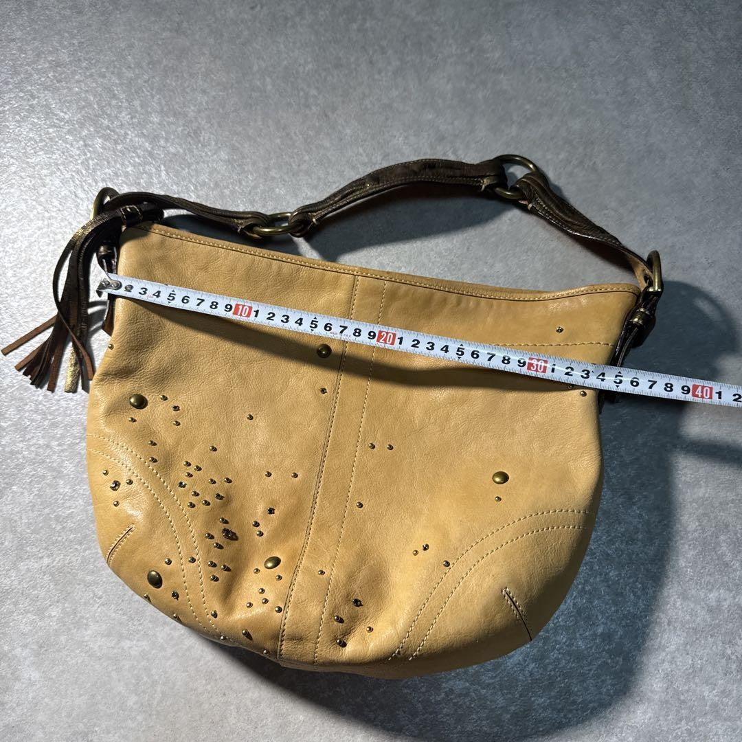 COACH Shoulder Bag Purse Old Leather Authentic