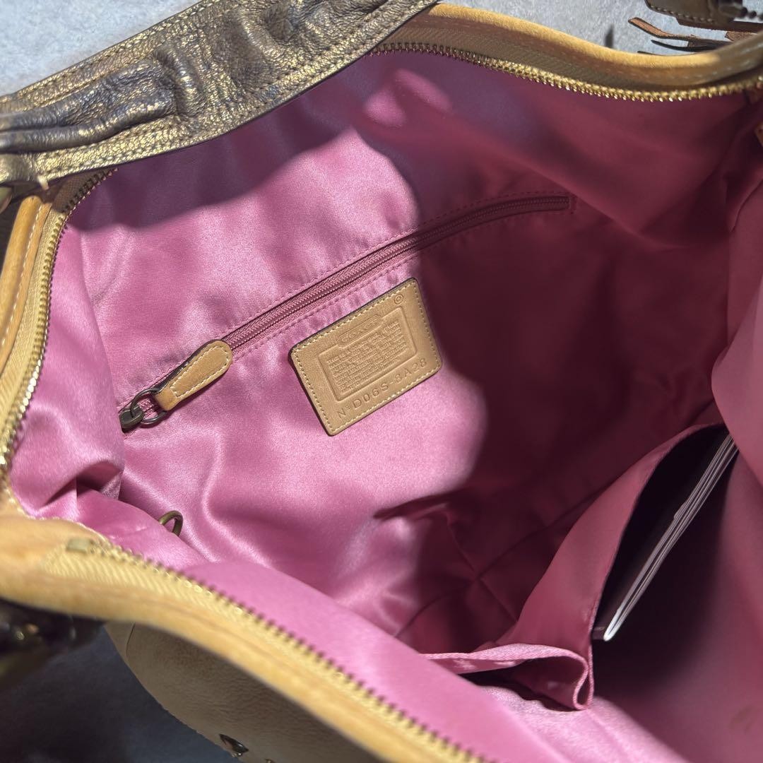COACH Shoulder Bag Purse Old Leather Authentic