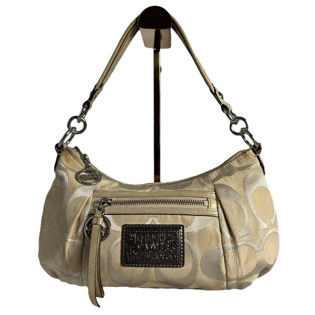 COACH Accessory Pouch Hand Bag Tote Purse Poppy Authentic