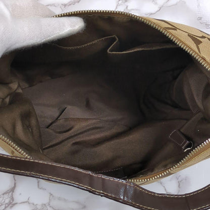 COACH Shoulder Bag Purse 2way Signature Canvas Brown Authentic