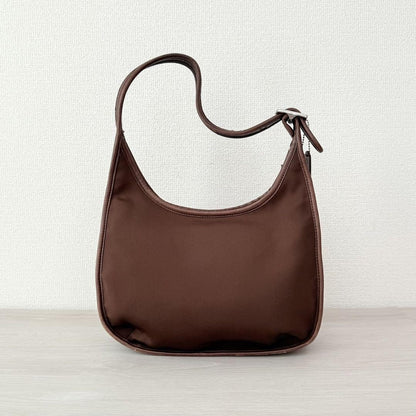 COACH Shoulder Bag Purse Neoprene Ergo Dark Brown Authentic