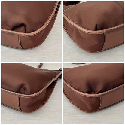 COACH Shoulder Bag Purse Neoprene Ergo Dark Brown Authentic