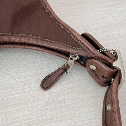 COACH Shoulder Bag Purse Neoprene Ergo Dark Brown Authentic
