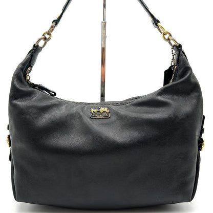 COACH Shoulder Bag Purse 2way Leather Black Authentic