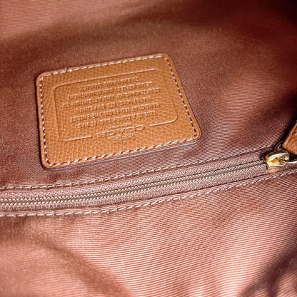 COACH Shoulder Bag Purse Signature PVC Leather Brown Authentic