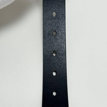 Saint Laurent Men's Belt YSL Cassandra Leather Black Authentic
