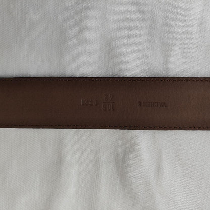 Christian Dior MONSIEUR Men's Belt Logo Gold Brown Authentic