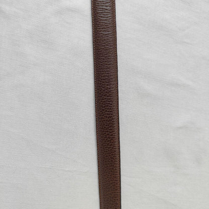 Christian Dior MONSIEUR Men's Belt Logo Gold Brown Authentic