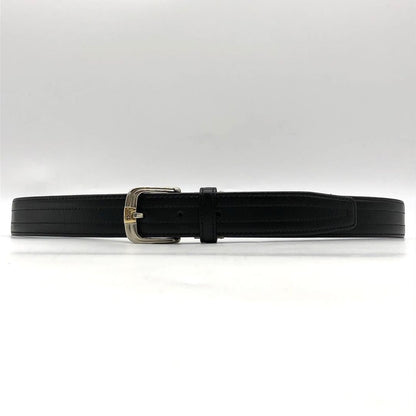 Christian Dior Men's Belt Logo Leather Black Authentic