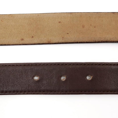 Christian Dior Men's Belt Logo Leather Brown Authentic