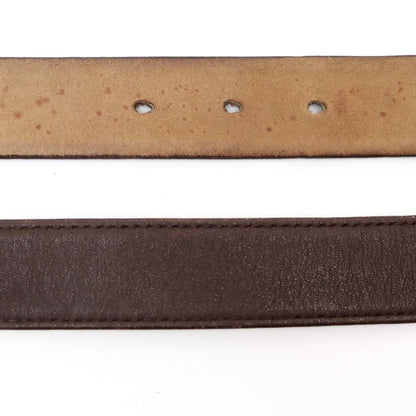 Christian Dior Men's Belt Logo Leather Brown Authentic