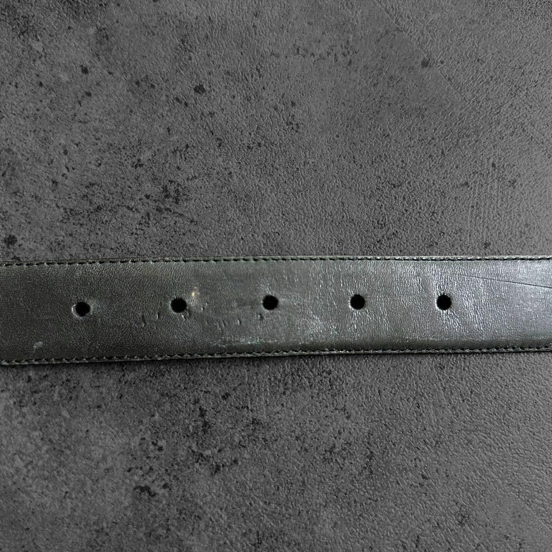 Christian Dior Men's Belt Buckle Reversible Logo Black Brown Authentic