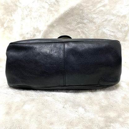 MULBERRY Hand Bag Tote Purse Turn Lock Leather Black Authentic
