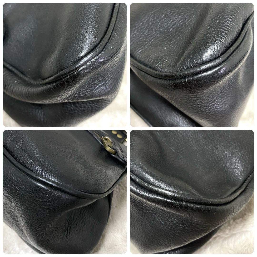 MULBERRY Hand Bag Tote Purse Turn Lock Leather Black Authentic