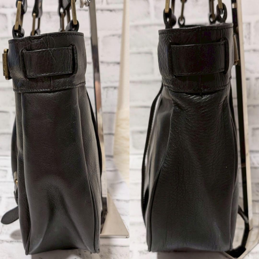 MULBERRY Hand Bag Tote Purse Leather Black Authentic