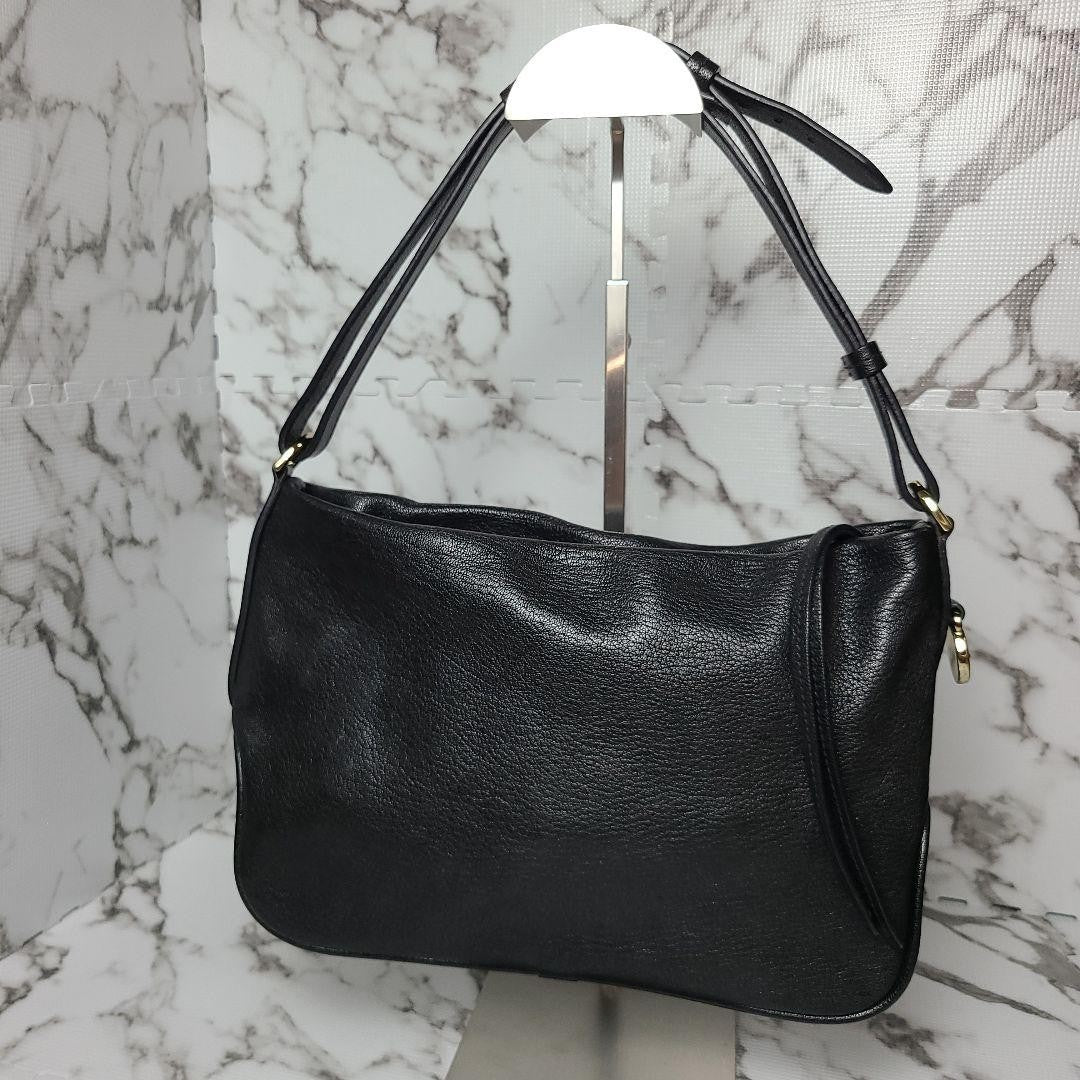 MULBERRY Shoulder Bag Purse Leather Black Authentic