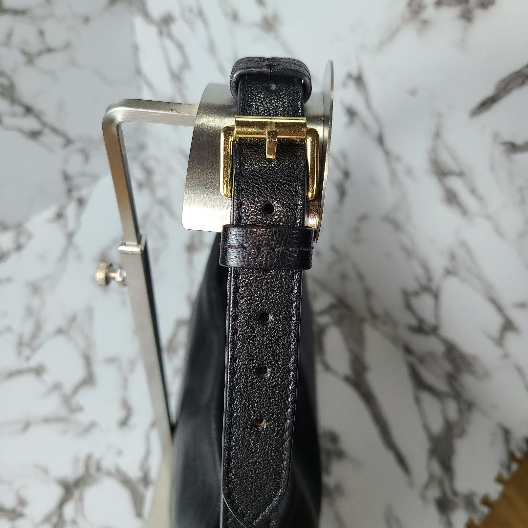 MULBERRY Shoulder Bag Purse Leather Black Authentic