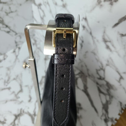 MULBERRY Shoulder Bag Purse Leather Black Authentic