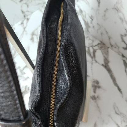 MULBERRY Shoulder Bag Purse Leather Black Authentic