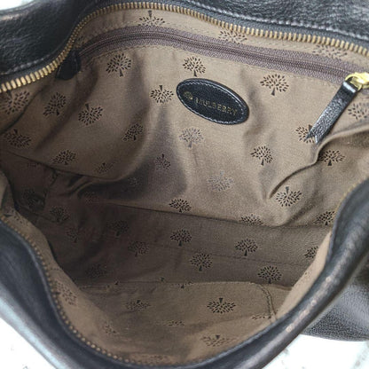 MULBERRY Shoulder Bag Purse Leather Black Authentic