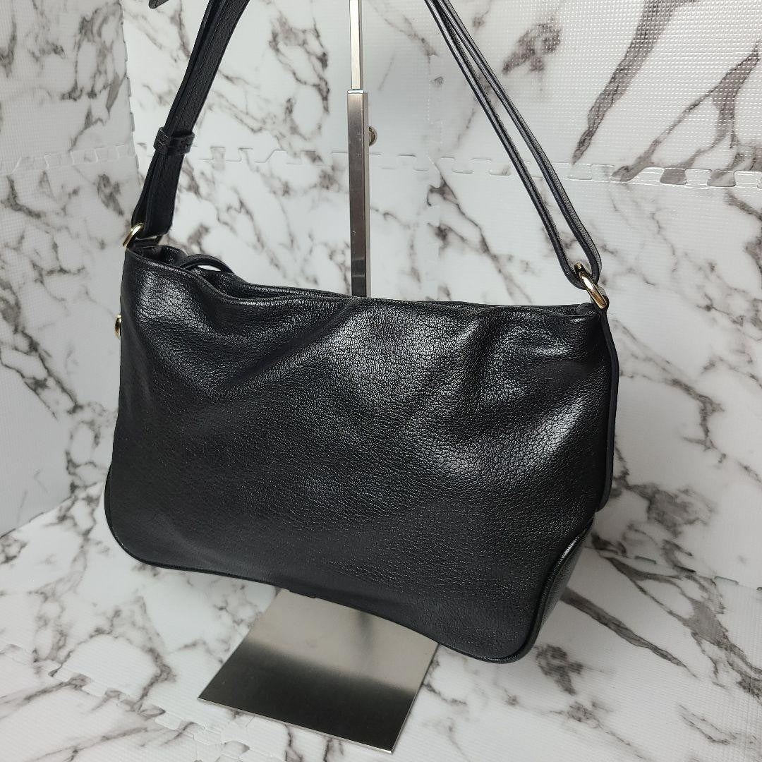 MULBERRY Shoulder Bag Purse Leather Black Authentic