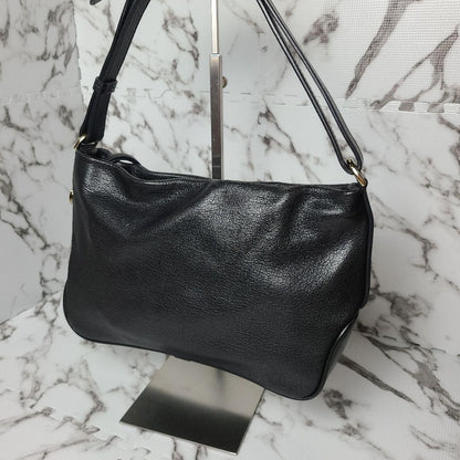MULBERRY Shoulder Bag Purse Leather Black Authentic