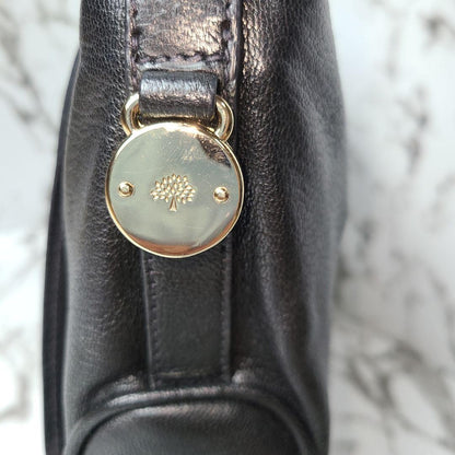 MULBERRY Shoulder Bag Purse Leather Black Authentic