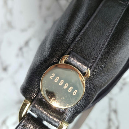 MULBERRY Shoulder Bag Purse Leather Black Authentic
